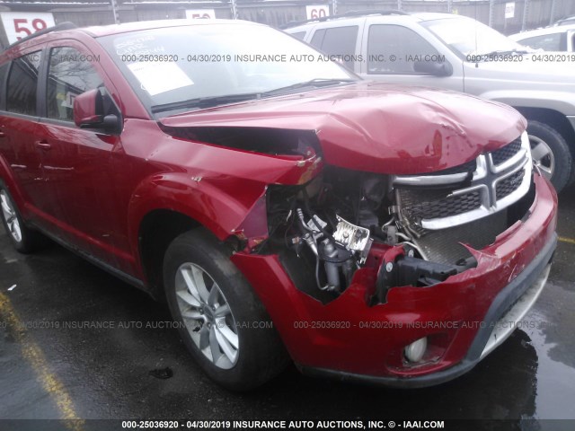 3C4PDDBG1HT528844 - 2017 DODGE JOURNEY SXT RED photo 6