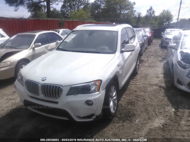 5UXWX9C56E0D10468 - 2014 BMW X3 XDRIVE28I WHITE photo 2