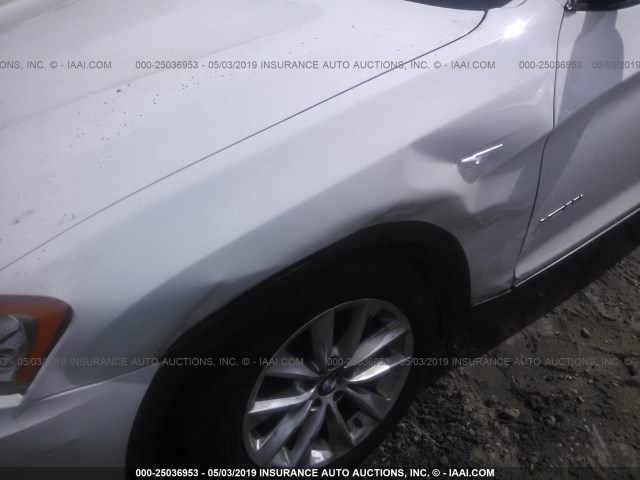 5UXWX9C56E0D10468 - 2014 BMW X3 XDRIVE28I WHITE photo 6