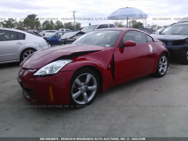 JN1AZ34D76M304102 - 2006 NISSAN 350Z COUPE RED photo 2