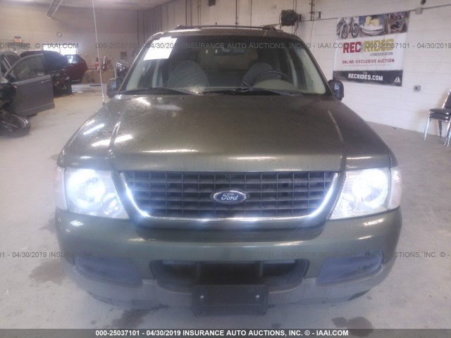 1FMZU73E72UC26474 - 2002 FORD EXPLORER XLT GREEN photo 6