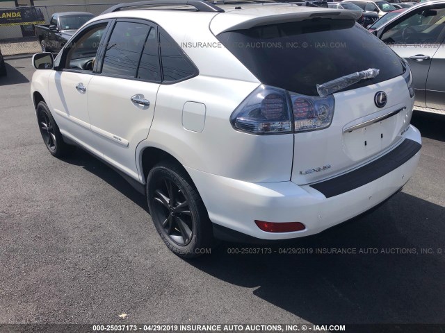 JTJHW31U882064188 - 2008 LEXUS RX 400H WHITE photo 3