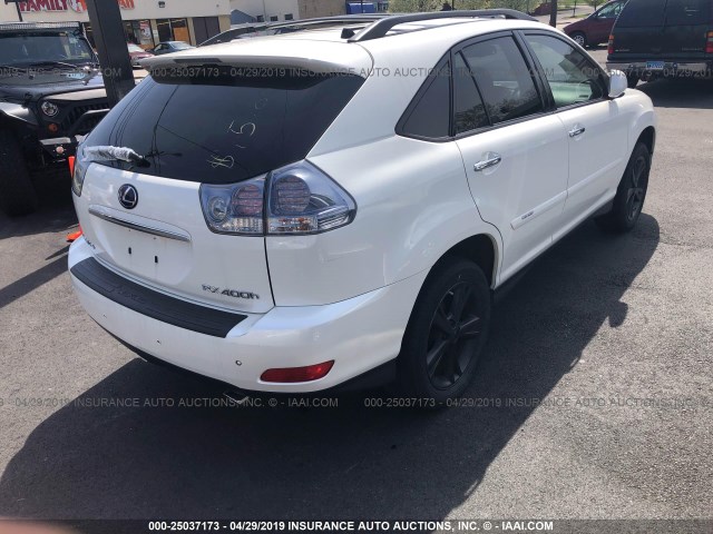 JTJHW31U882064188 - 2008 LEXUS RX 400H WHITE photo 4