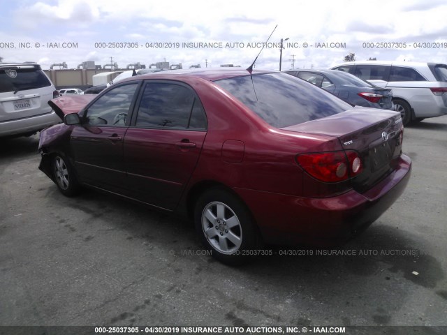 1NXBR32E87Z819314 - 2007 TOYOTA COROLLA CE/LE/S BURGUNDY photo 3