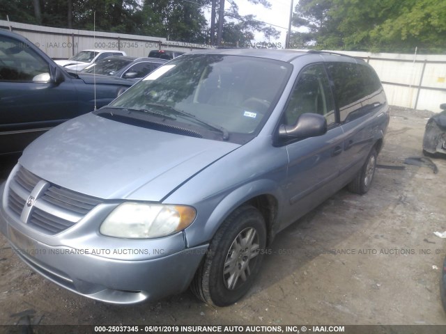 1D4GP24R75B189887 - 2005 DODGE GRAND CARAVAN SE Light Blue photo 2