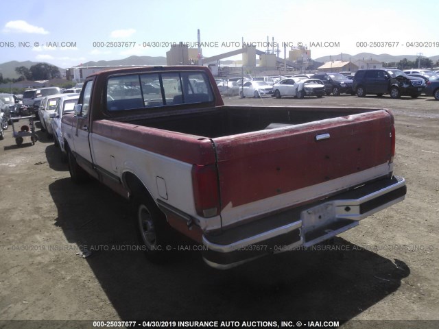 1FTDF15H4MKA51855 - 1991 FORD F150 RED photo 3