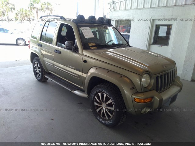 1J4GL38K32W331405 - 2002 JEEP LIBERTY RENEGADE GOLD photo 1