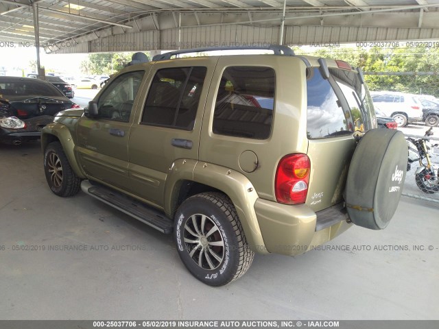 1J4GL38K32W331405 - 2002 JEEP LIBERTY RENEGADE GOLD photo 3