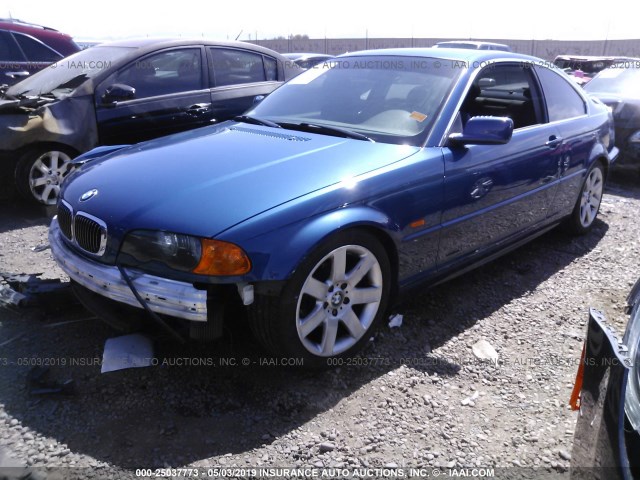 WBABM3341YJN64403 - 2000 BMW 323 CI BLUE photo 2