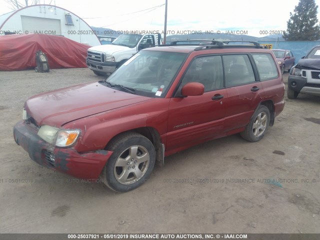 JF1SF65671H711002 - 2001 SUBARU FORESTER S RED photo 2