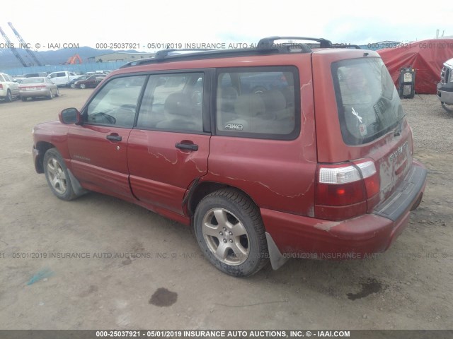 JF1SF65671H711002 - 2001 SUBARU FORESTER S RED photo 3