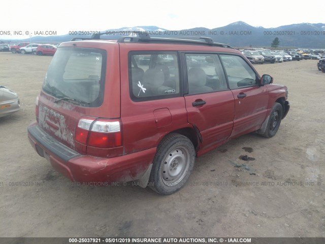 JF1SF65671H711002 - 2001 SUBARU FORESTER S RED photo 4