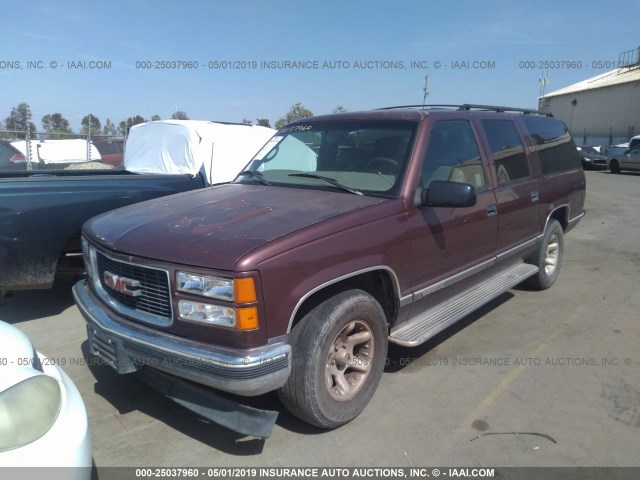 3GKEC16R0VG523941 - 1997 GMC SUBURBAN C1500 PURPLE photo 2