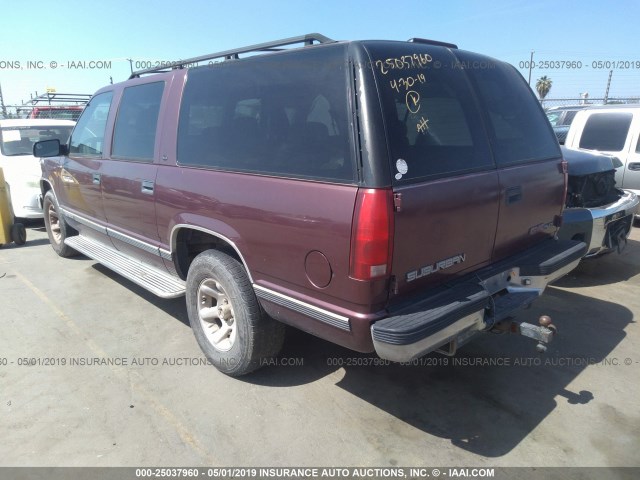 3GKEC16R0VG523941 - 1997 GMC SUBURBAN C1500 PURPLE photo 3