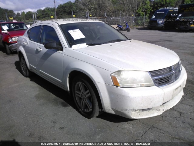 1B3LC56R18N683026 - 2008 DODGE AVENGER SXT WHITE photo 1