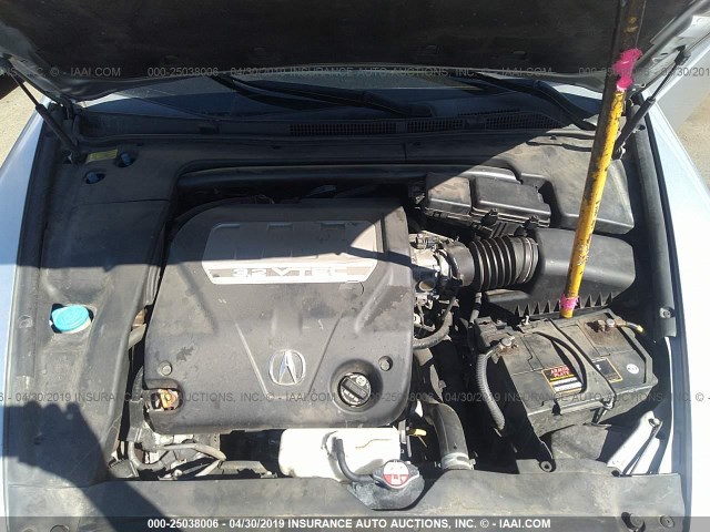 19UUA66288A009126 - 2008 ACURA TL SILVER photo 10