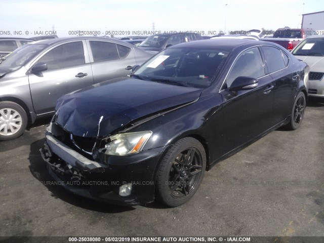 JTHBK262092090077 - 2009 LEXUS IS 250 BLACK photo 2