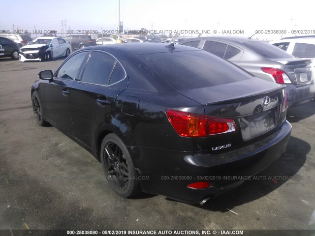 JTHBK262092090077 - 2009 LEXUS IS 250 BLACK photo 3