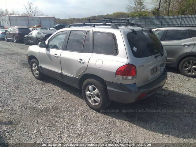 KM8SC13E06U095184 - 2006 HYUNDAI SANTA FE GLS/LIMITED SILVER photo 3