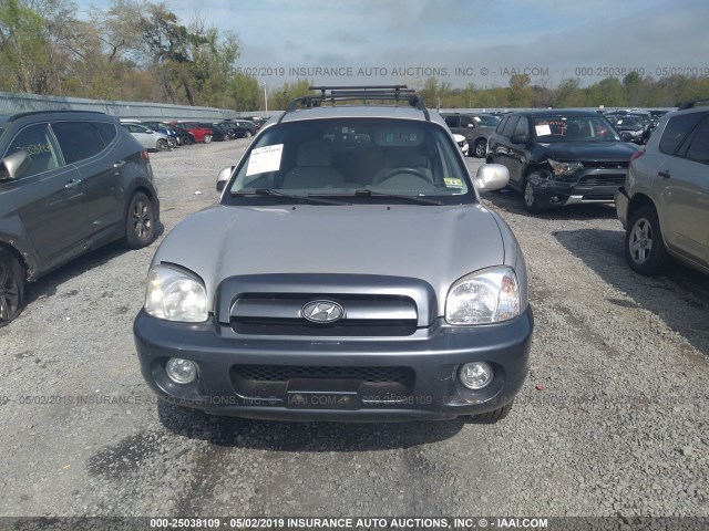 KM8SC13E06U095184 - 2006 HYUNDAI SANTA FE GLS/LIMITED SILVER photo 6