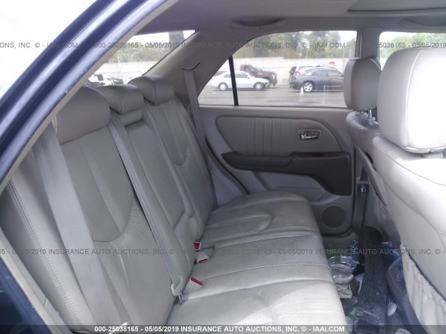 JTJHF10U520278404 - 2002 LEXUS RX 300 GRAY photo 8