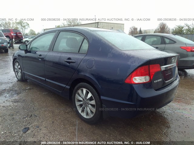 2HGFA1F93AH539682 - 2010 HONDA CIVIC EXL BLUE photo 3