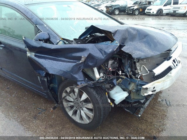 2HGFA1F93AH539682 - 2010 HONDA CIVIC EXL BLUE photo 6