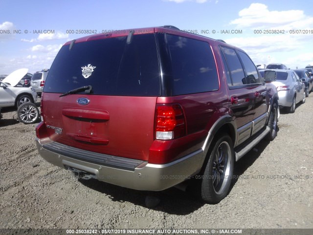 1FMPU17L73LC50603 - 2003 FORD EXPEDITION EDDIE BAUER RED photo 4