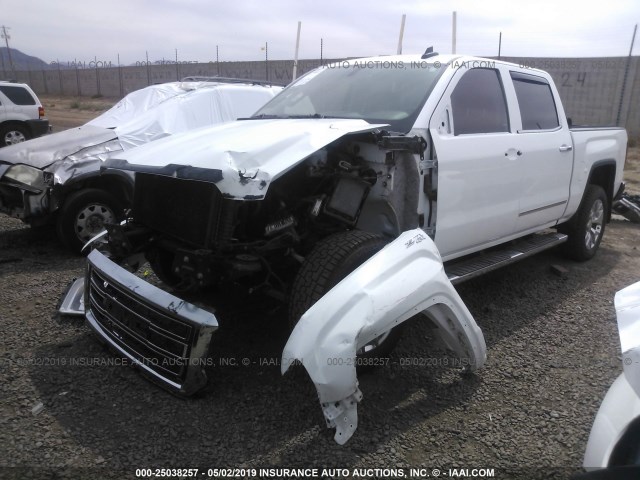 3GTU2VEC1FG276395 - 2015 GMC SIERRA K1500 SLT WHITE photo 2