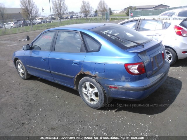 KMHDN56DX5U144323 - 2005 HYUNDAI ELANTRA GLS/GT BLUE photo 3