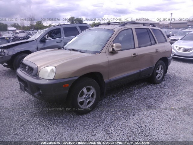 KM8SC73D73U416207 - 2003 HYUNDAI SANTA FE GOLD photo 2