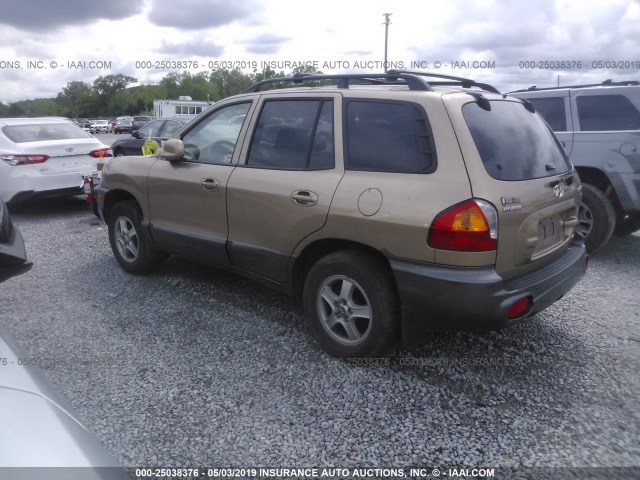 KM8SC73D73U416207 - 2003 HYUNDAI SANTA FE GOLD photo 3