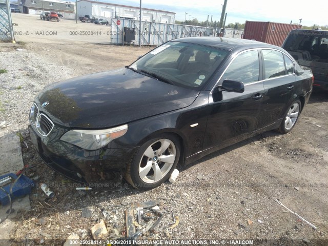 WBANE53516CK90037 - 2006 BMW 525 I BLACK photo 2