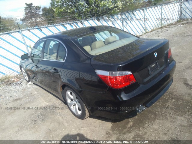 WBANE53516CK90037 - 2006 BMW 525 I BLACK photo 3