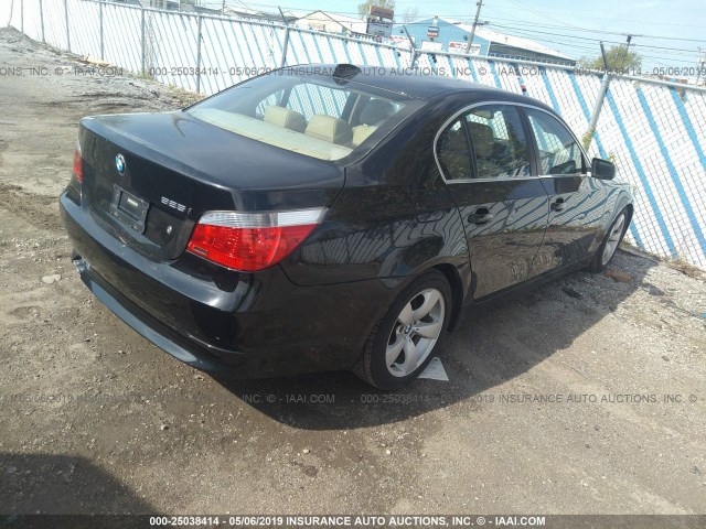 WBANE53516CK90037 - 2006 BMW 525 I BLACK photo 4