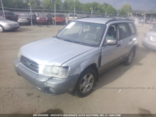 JF1SG65604H741380 - 2004 SUBARU FORESTER 2.5XS SILVER photo 2