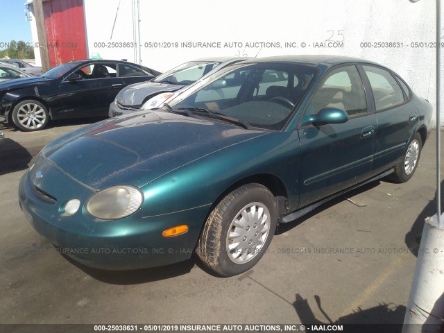 1FALP52U8VG163828 - 1997 FORD TAURUS GL GREEN photo 2