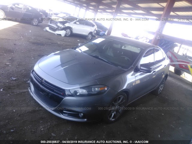 1C3CDFBA2DD341378 - 2013 DODGE DART SXT GRAY photo 2