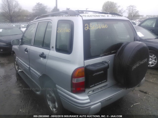 2CNBE634X16948423 - 2001 CHEVROLET TRACKER LT SILVER photo 3