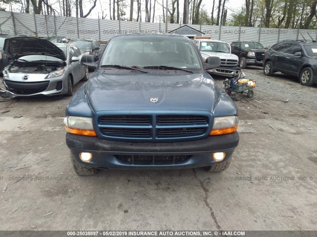 1D7HG38N53S352568 - 2003 DODGE DAKOTA QUAD SPORT BLUE photo 6