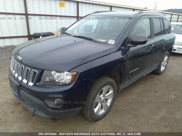 1C4NJDBB9ED535613 - 2014 JEEP COMPASS SPORT BLUE photo 2