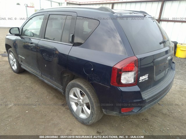 1C4NJDBB9ED535613 - 2014 JEEP COMPASS SPORT BLUE photo 3