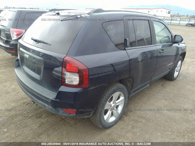 1C4NJDBB9ED535613 - 2014 JEEP COMPASS SPORT BLUE photo 4