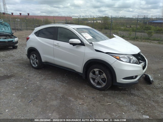 3CZRU6H77GM759505 - 2016 HONDA HR-V EXL WHITE photo 1