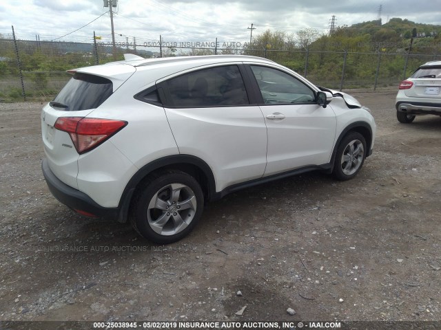 3CZRU6H77GM759505 - 2016 HONDA HR-V EXL WHITE photo 4