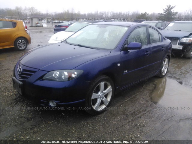 JM1BK323151241739 - 2005 MAZDA 3 S BLUE photo 2