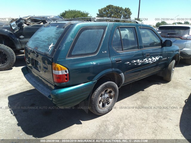 4S2CK58W9X4381609 - 1999 ISUZU RODEO S/LS/LSE GREEN photo 4