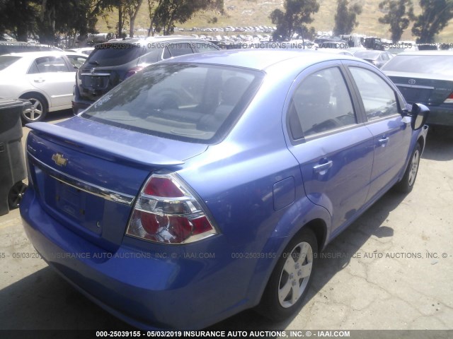 KL1TD56EX9B617724 - 2009 CHEVROLET AVEO LS/LT ლურჯი ფოტო 4
