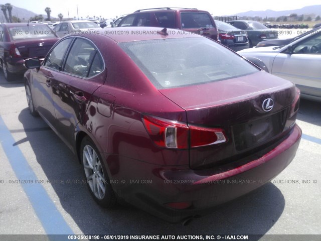 JTHBF5C20C5157776 - 2012 LEXUS IS 250 RED photo 3