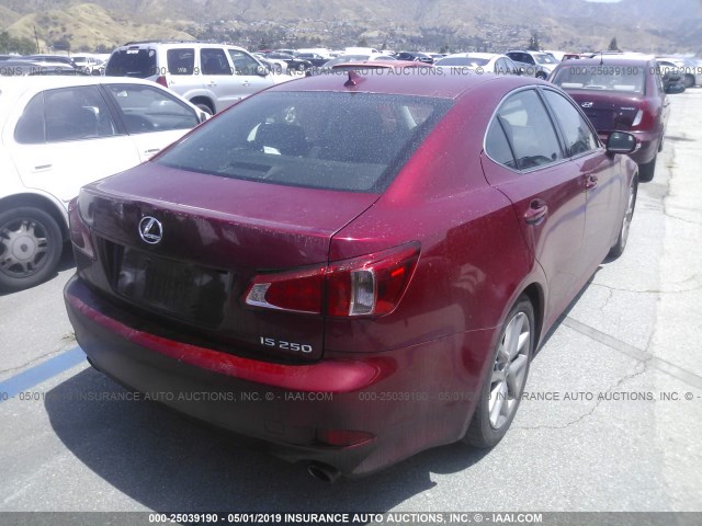 JTHBF5C20C5157776 - 2012 LEXUS IS 250 RED photo 4